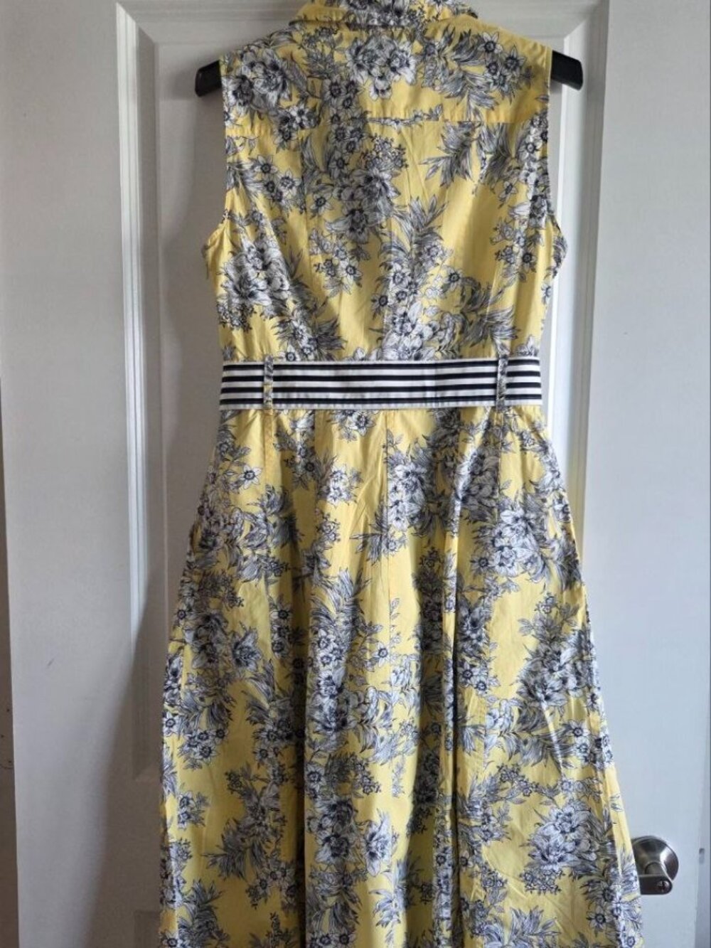 $119 Nautica Women's Toile Floral-Print Sleeveless A-line Dress Size M - Picture 3 of 9